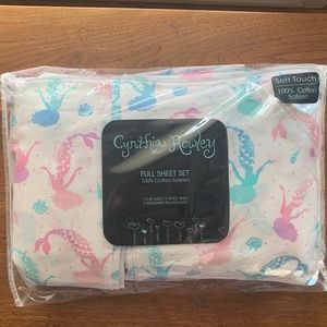 NWT!  MERMAID SHEET SET BY CYNTHIA ROWLEY